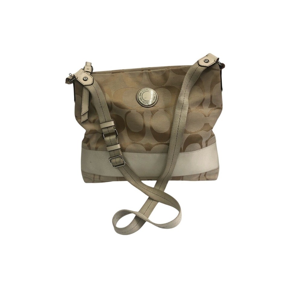 Coach‎ Tan and Cream Women's Shoulder Bag